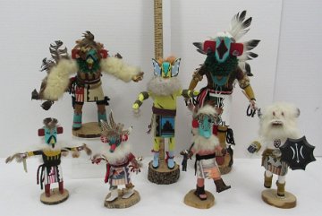 Sale Pictures 10 Kachina Dolls-Indian Items