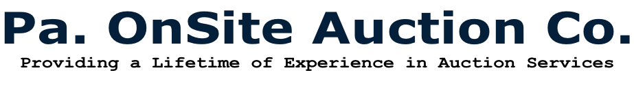 Pa. OnSite Auction Co. Providing a Lifetime of Experience in Auction Services